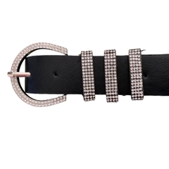 Imagen de cinturón con strass. pasante triple
