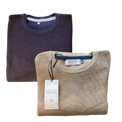 sweater cuello redondo en lana .