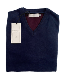 sweater cuello en v en lana. en internet