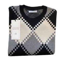 sweater combinado en rombos