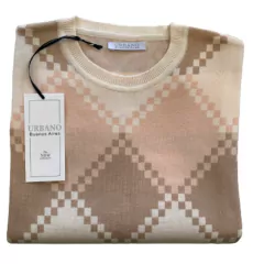 sweater combinado en rombos - comprar online