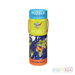 Puzzle x200 Mapa Mundial y Animales