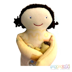 Celina Muñeca Embarazada en Tela piel Blanca - MomoshiJuguetes