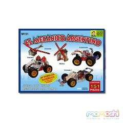 Juego de 151 piezas en metal tipo Mecano