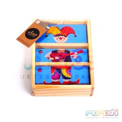 Puzzle de 8 Personas para mezclar caja madera