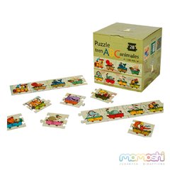 Puzzle de 28 piezas con Letras y Animales