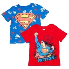 Talle: 2 T DC Comincs / SUPERMAN Original - Set de 2 remeras Algodón Superman