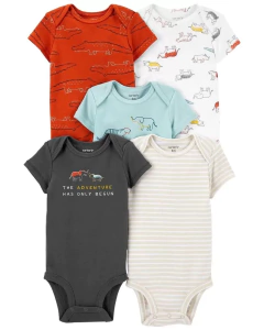 Talle: 3 Meses Carter's Set de 5 bodys