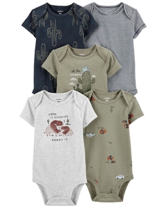 Talle: 18 Meses Carter's Set de 5 bodys