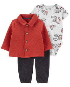 Talle: 18 Meses Carters's Set de 3 Piezas Polar/Microfleece