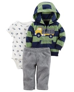 Talle: 9 Meses Carter's Conjunto de 3 Piezas Campera Polar/Microfleece