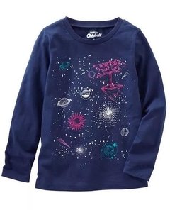 Talle: 12 T OshKosh Original - Remera Manga Larga Algodón Multi-Space