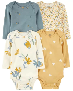Talle: 18 Meses Carter's Set de 4 bodys