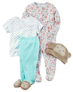 bTalle: 6 Meses Carter's set de 4 Piezas