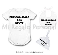 Talle: RN a 24 meses Ajuar 3 Piezas