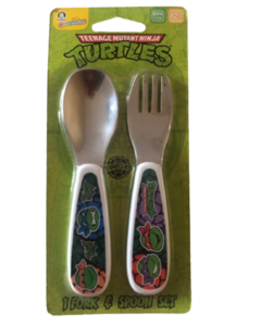 Set de Tenedor y Cuchara Turtles