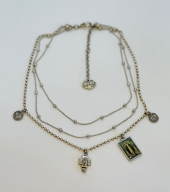 Art.2003 Collar triple virgenes gold y silver.(copia) - comprar online