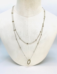 Art. 20200 Collar doble micro cadena Silver con argolla (copia)