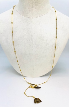 Art.20406 Collar corbatero hojas gold