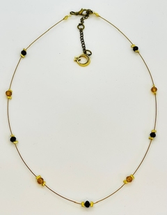 Art.2192 Collar Scarlette gold, ambar y negro
