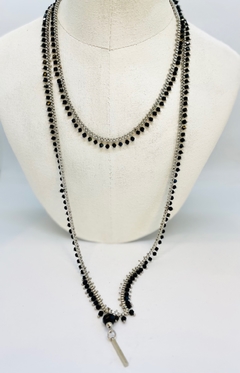 Art.2076 Collar kate largo doble negro (copia)