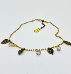 Art.20111 Collar/pulseras hojas Silver gris o negro.(copia) (copia)