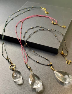 Art.2027 Collar largo, cairel hilos.