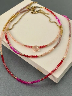 Art.2305 Collar largo cristales Colette gold fuxcia/rubi(copia) (copia) (copia) (copia) (copia) (copia)