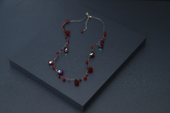 Art. 2201 Collar Cecile tejido silver rubi.