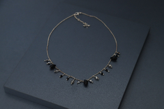 Art.2318 Collar Chantale silver negro y gris cristal.