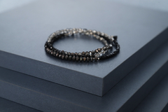 Art.2305 Pulsera/ collar largo Colette silver negro y gris cristal. - comprar online