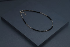 Art.2305 Pulsera/ collar largo Colette silver negro y gris cristal. en internet