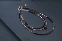 Art.2304 Collar corto combinado Colette silver vino. en internet
