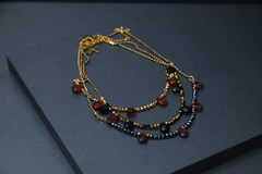 Art.2309 Collar gemitas Colette gold, vino, ambar, negro, verde y lila. - comprar online
