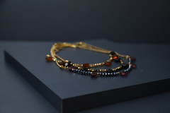 Art.2309 Collar gemitas Colette gold, vino, ambar, negro, verde y lila. en internet