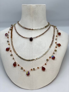 Art.2201 Collar Cecile tejido cristales gold color vino. (copia) (copia) (copia) (copia) en internet