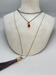 Art. 2105 Collar corto micro cadenas indu rubi (copia) - comprar online