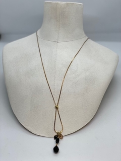Art.2202 Collar Cecile largo gold color negro.(copia) (copia) (copia) (copia) (copia) (copia) (copia) (copia)