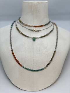 Art.2203 Collar corto cristales Cecile silver verde esmeralda (copia) (copia) (copia) (copia) - comprar online