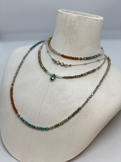 Art.2203 Collar corto cristales Cecile silver verde esmeralda (copia) (copia) (copia) (copia) en internet