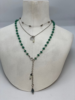 Art. 2104 Collar micro cadenas Indu (copia) silver azul. (copia)