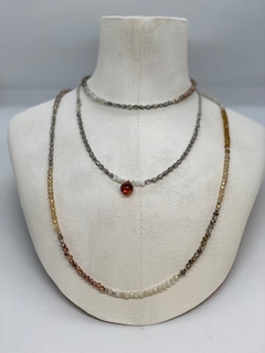 Art.2203 Collar corto cristales Cecile silver ambar. (copia) - sacrecoeur
