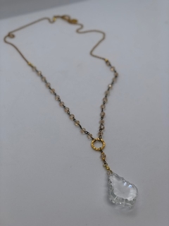 Art.2027 Collar largo, cairel antiguo gold marfil. - comprar online