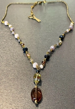 Art.2302 collar rosarito multicolor cadenas vino - comprar online