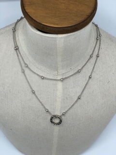 Art. 20200 Collar doble micro cadena Silver con argolla (copia) - sacrecoeur