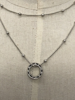 Art. 20200 Collar doble micro cadena Silver con argolla (copia) - tienda online