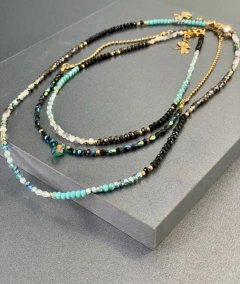 Art2305 Collar largo cristales Colette gold negro/acqua. (copia) (copia) - comprar online
