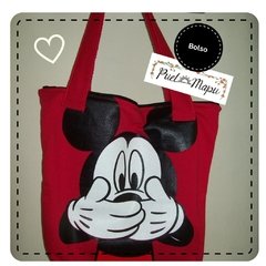 Bolso con cierre Mickey rojo