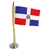 Mini Bandeira de Mesa da República Dominicana 15 cm Poliéster