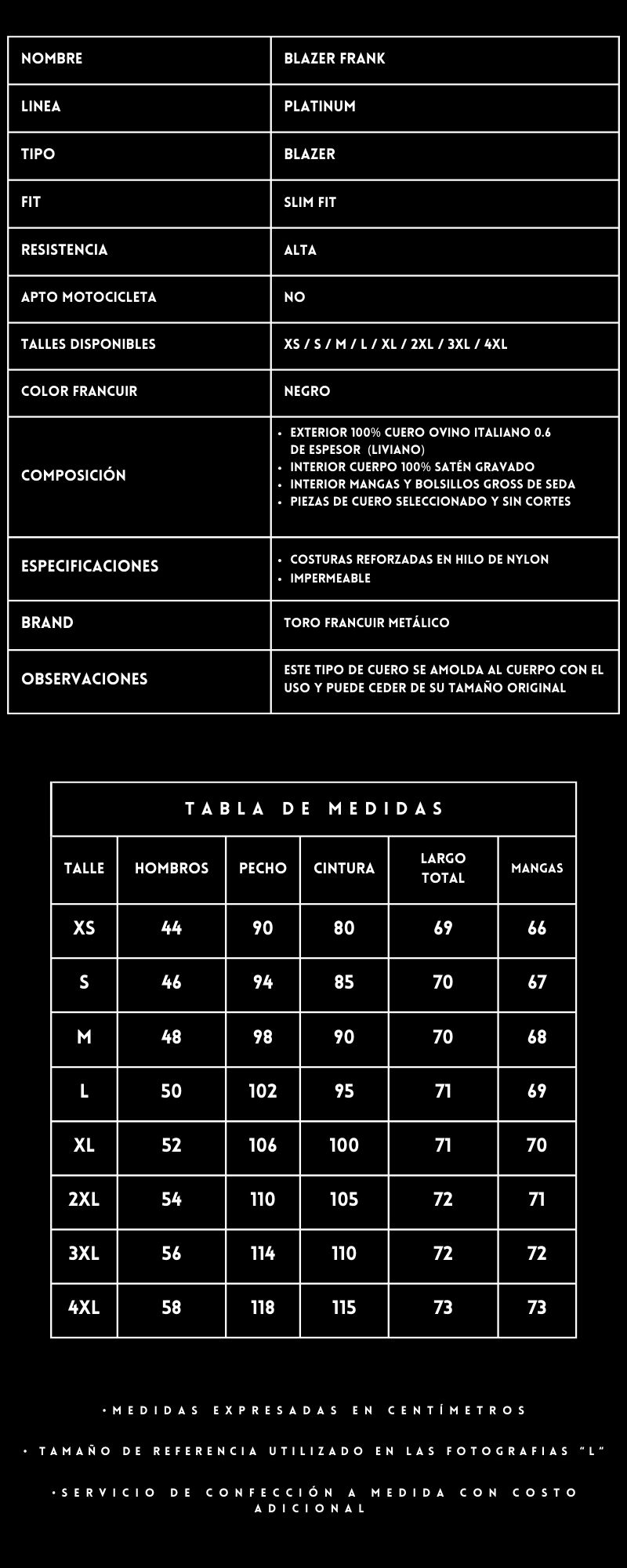 Propiedades Blazer Frank